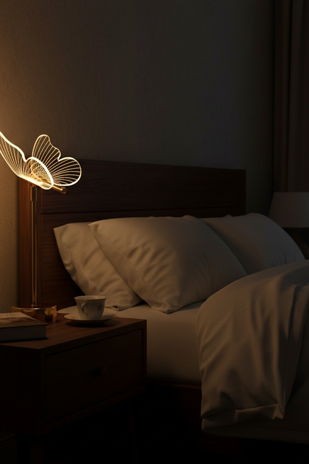 Acrylic Butterfly LED Table Lamp for Living Room
