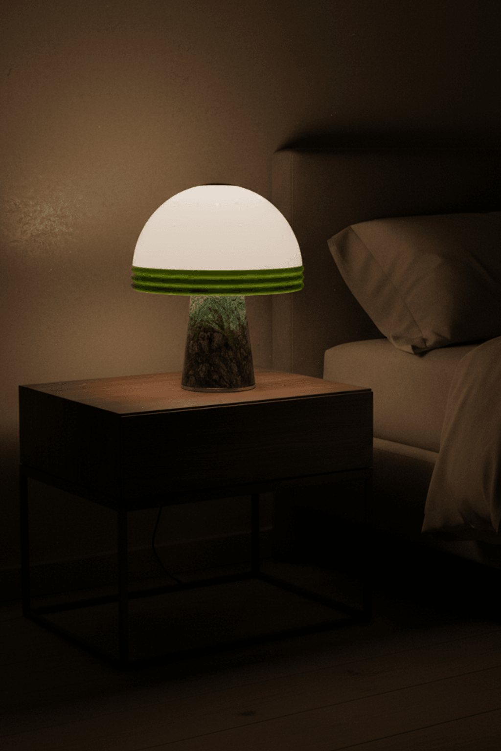 D30 Verde Marble Table Lamp for Living Room