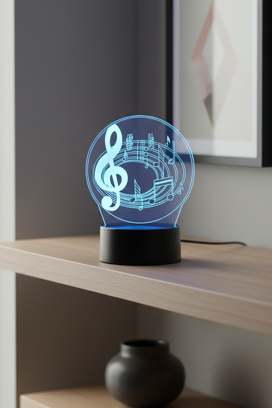 3D Musical Note Night Light for Living Room