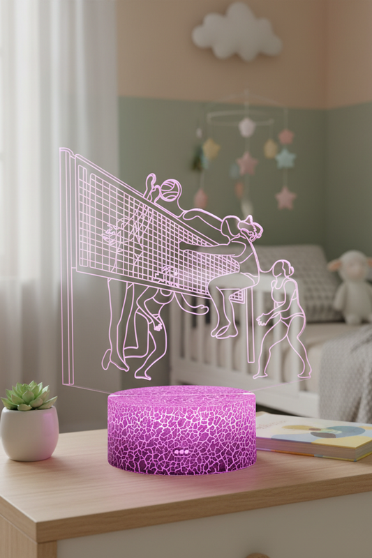 3D Volleyball LED Night Light for Bedroom