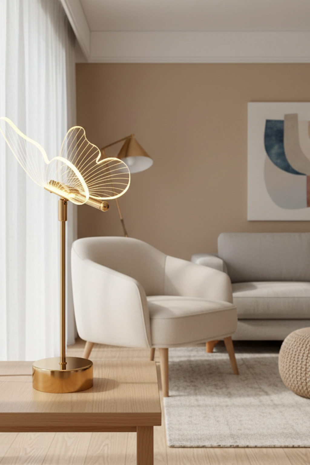 Acrylic Butterfly LED Table Lamp for Living Room