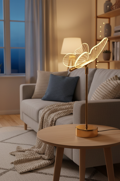 Acrylic Butterfly LED Table Lamp for Living Room