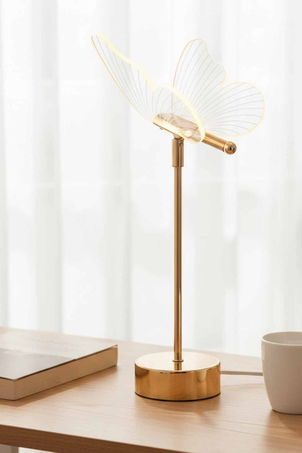 Acrylic Butterfly LED Table Lamp for Living Room
