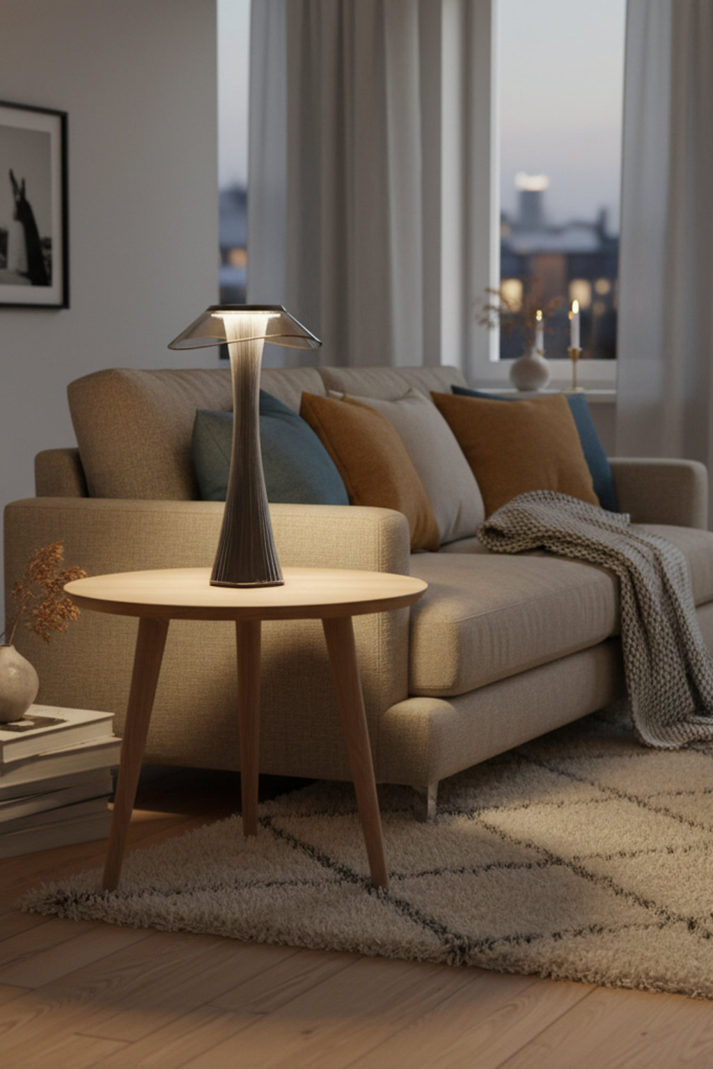 Acrylic Cordless Nordic LED Table Lamp for Living Room