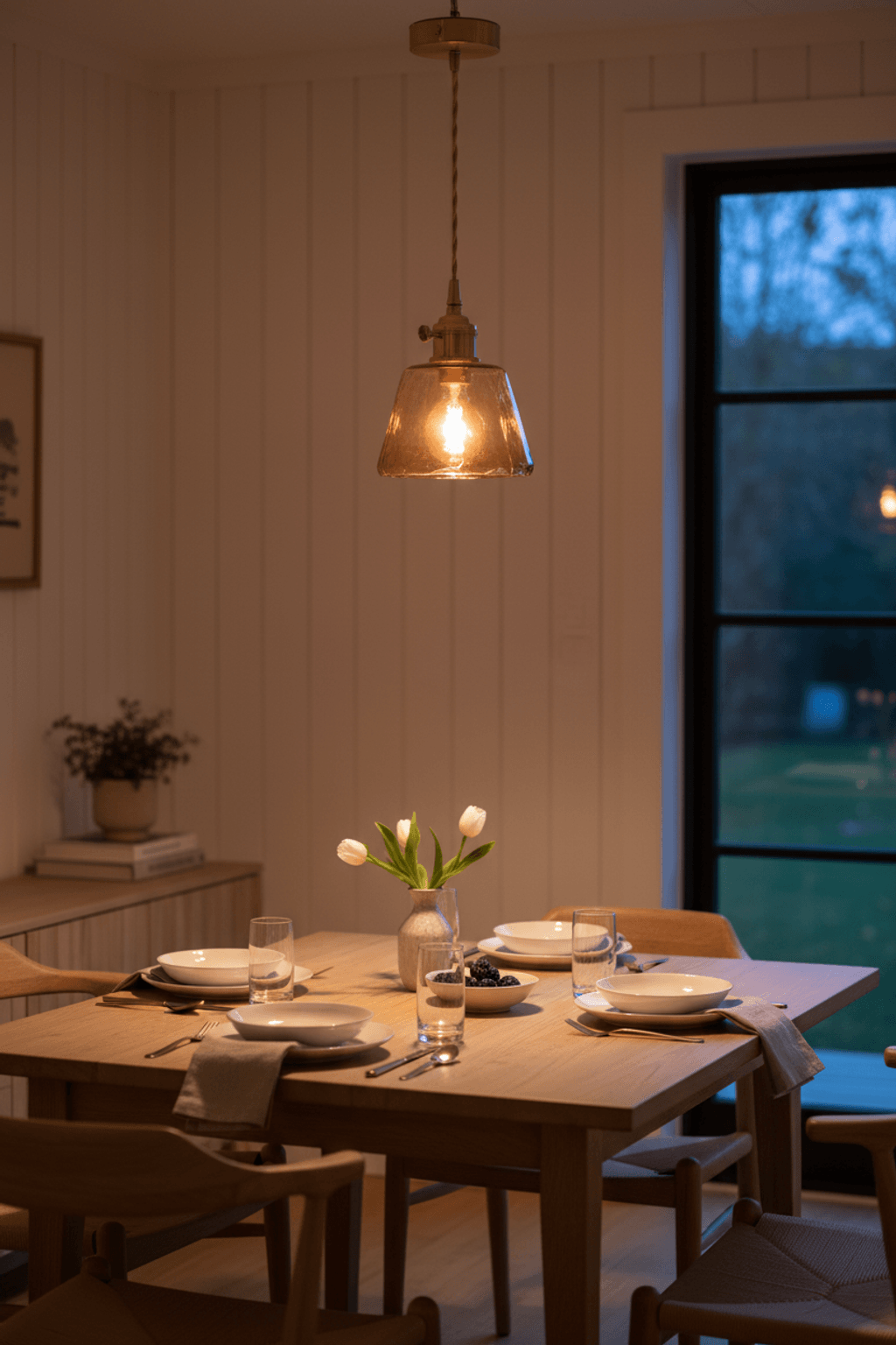 Amber-Colored Pendant Light of Glass – Warm Light & Stylish Design