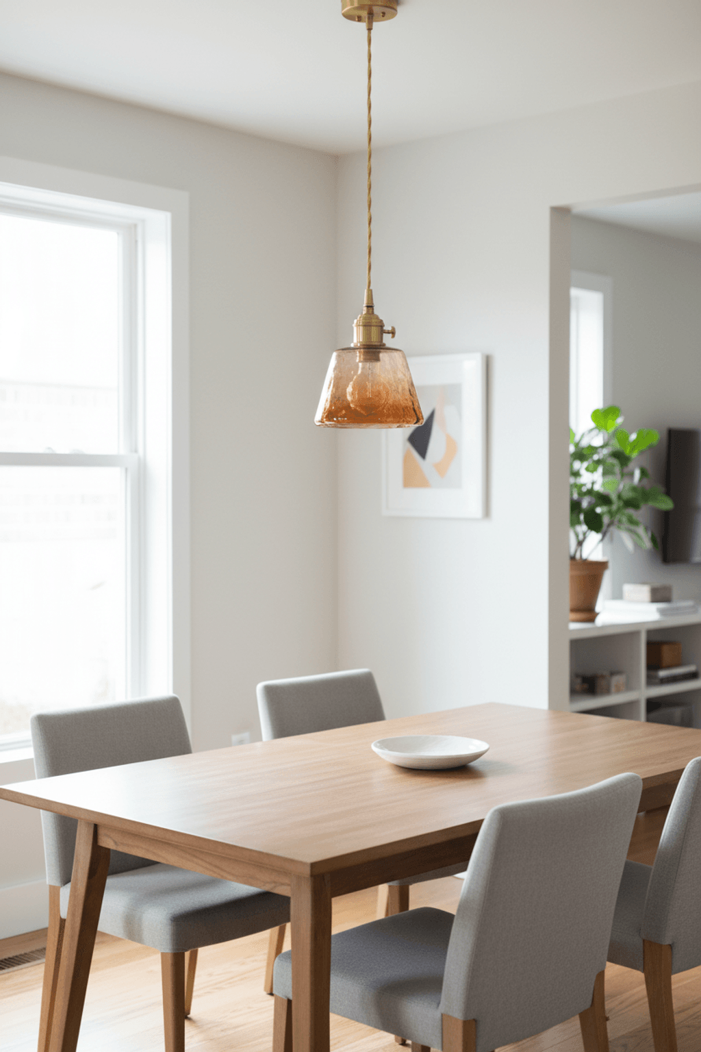 Amber-Colored Pendant Light of Glass – Warm Light & Stylish Design