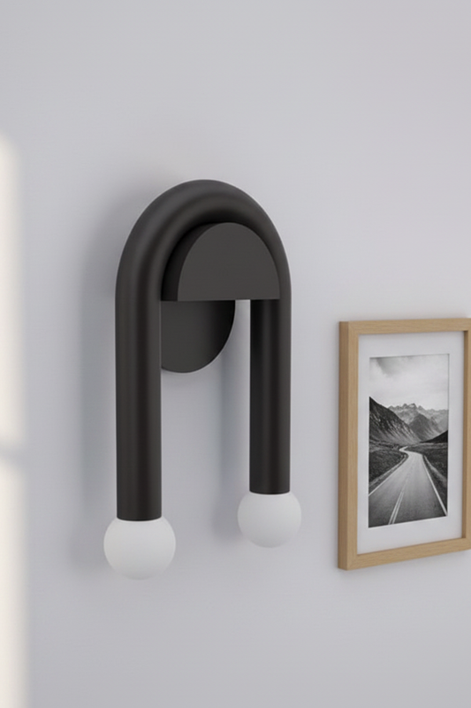 Ambient Arched Metal Wall Sconce for Entryway