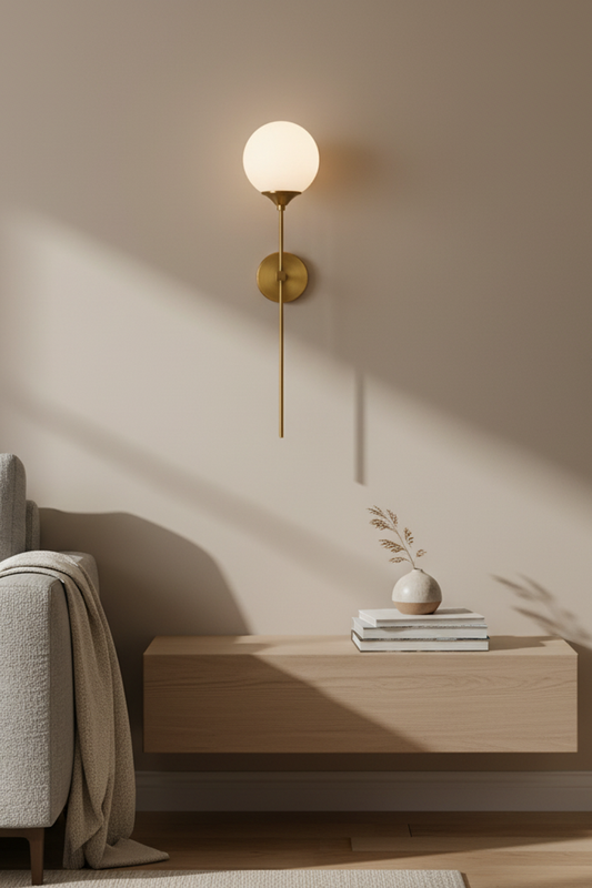 Ambient Brass Wall Sconce for Entryway