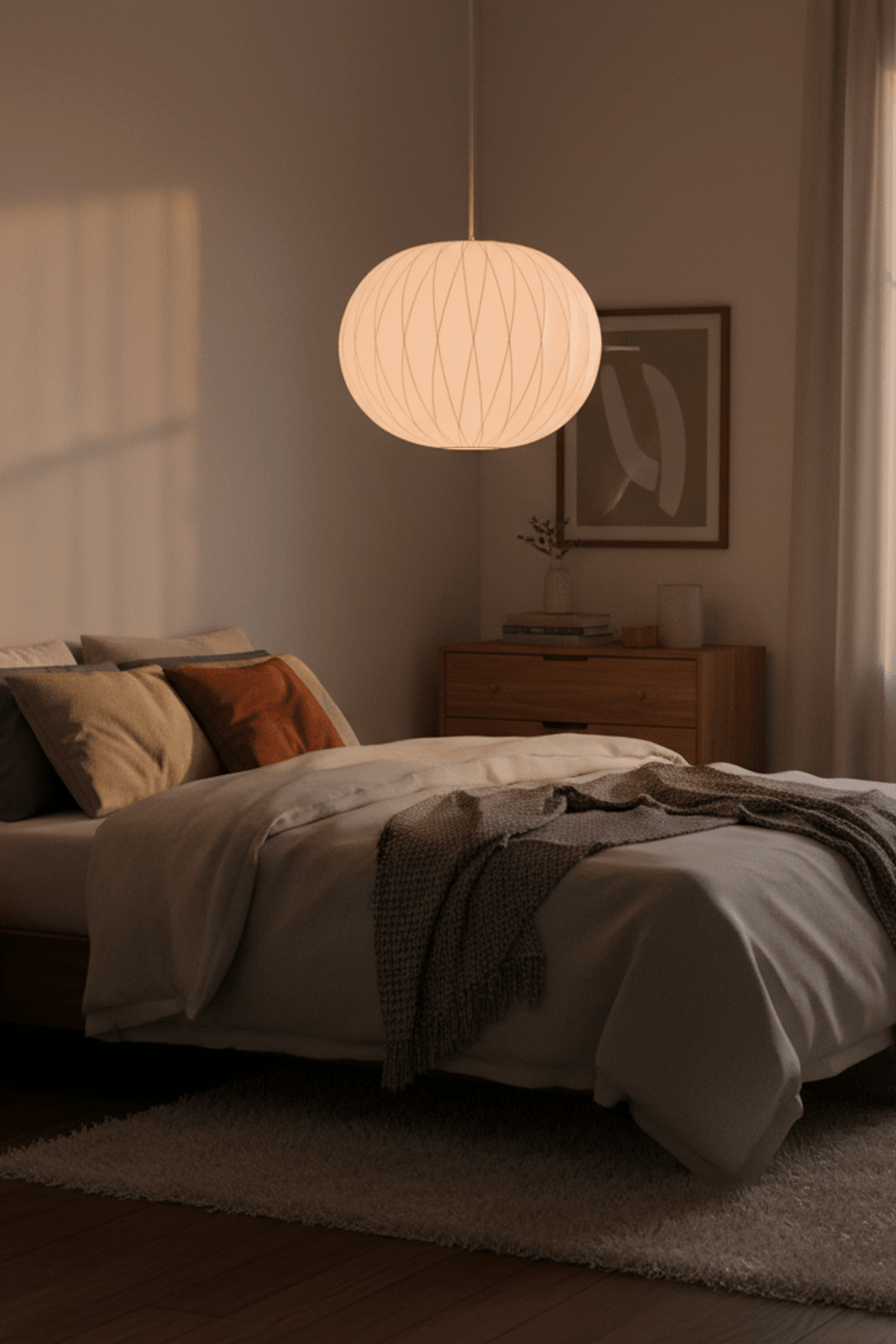 Ao3 Orb Silk Pendant Light