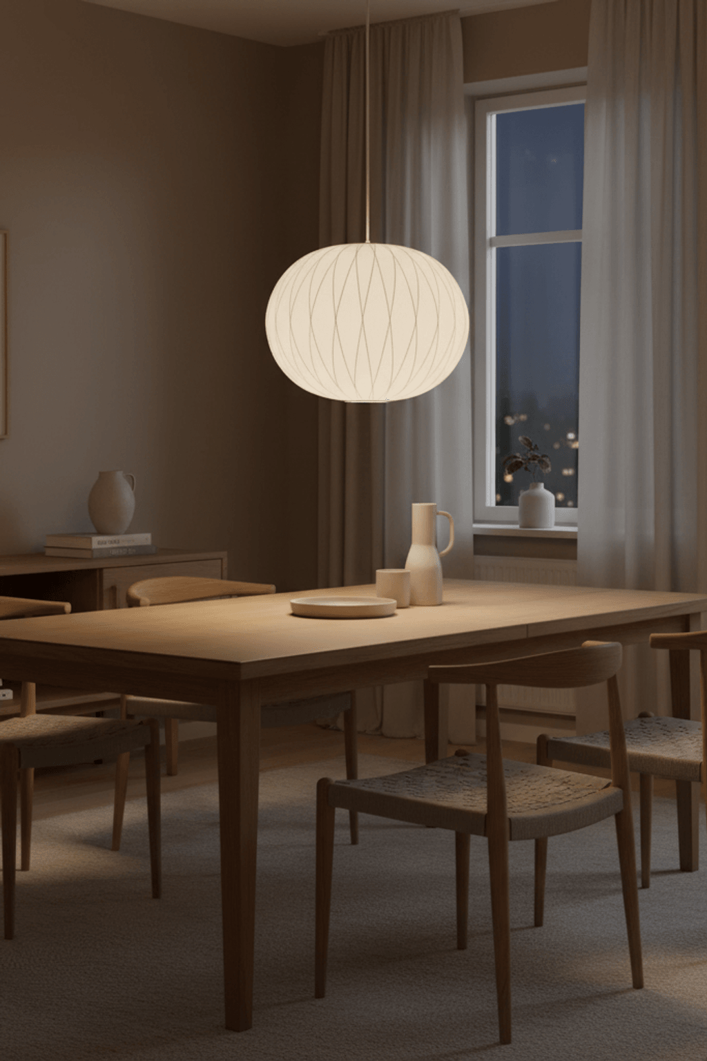Ao3 Orb Silk Pendant Light
