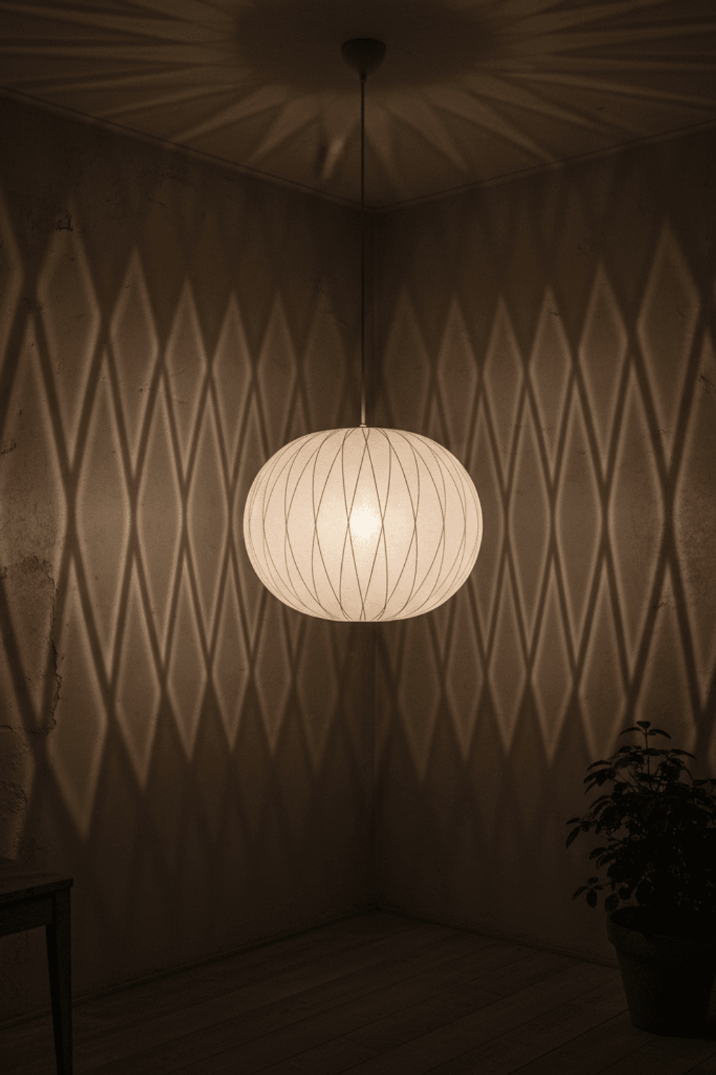 Ao3 Orb Silk Pendant Light