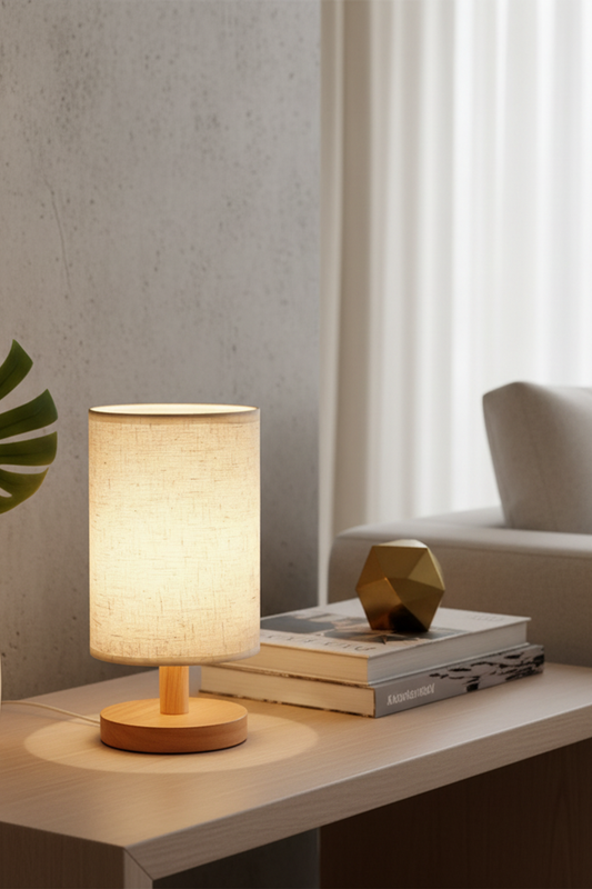 Auraglow Wooden USB Table Lamp for Living Room
