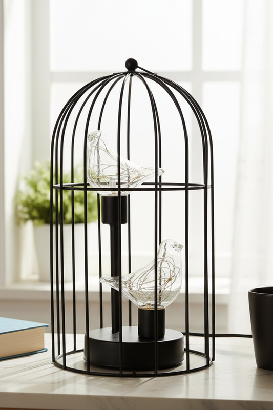 Birdcage Table Lamp for Living Room