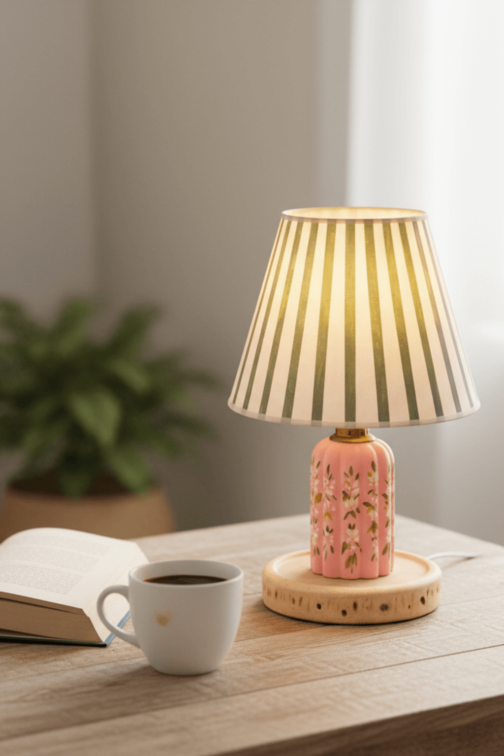 Capybara Ditsy Floral Table Lamp