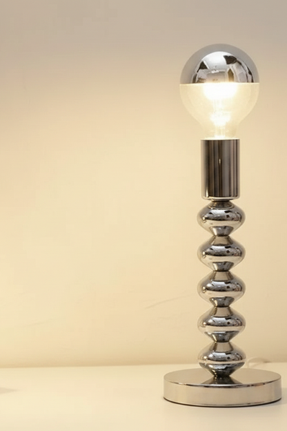 Chrome Bauhaus LED Table Lamp for Living Room