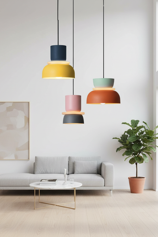 Colorful Aluminum Pendant Light for Dining Room