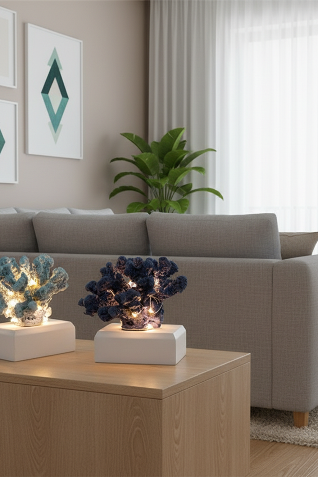 Creative Resin Coral Lamp for Living Room