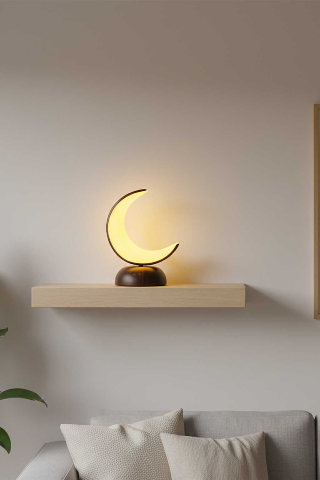 Crescent Moon Night Light for Bedroom