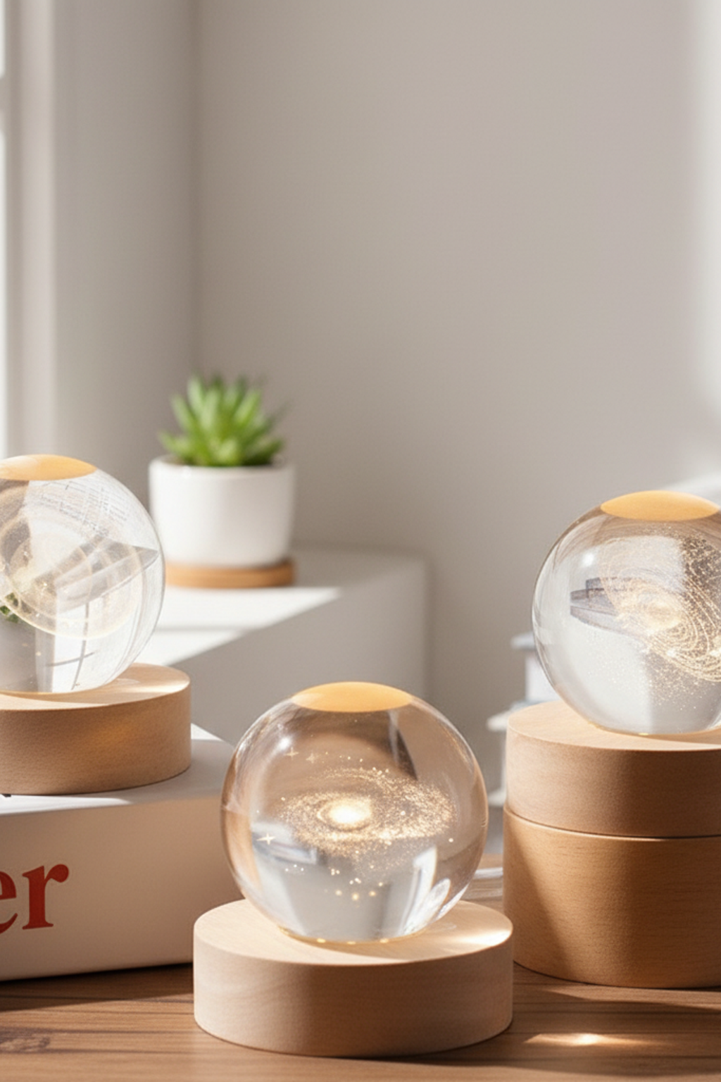 Crystal Ball LED Light for Bedroom