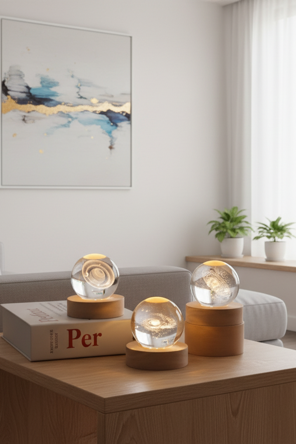 Crystal Ball LED Light for Bedroom