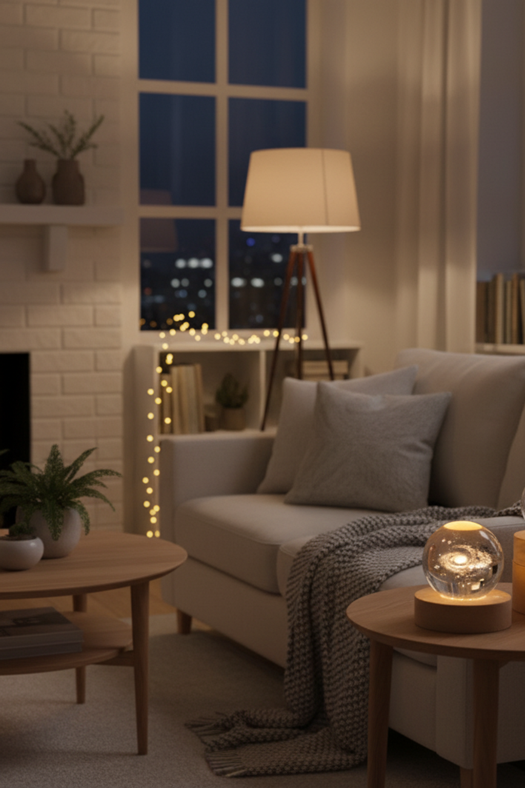 Crystal Ball LED Light for Bedroom