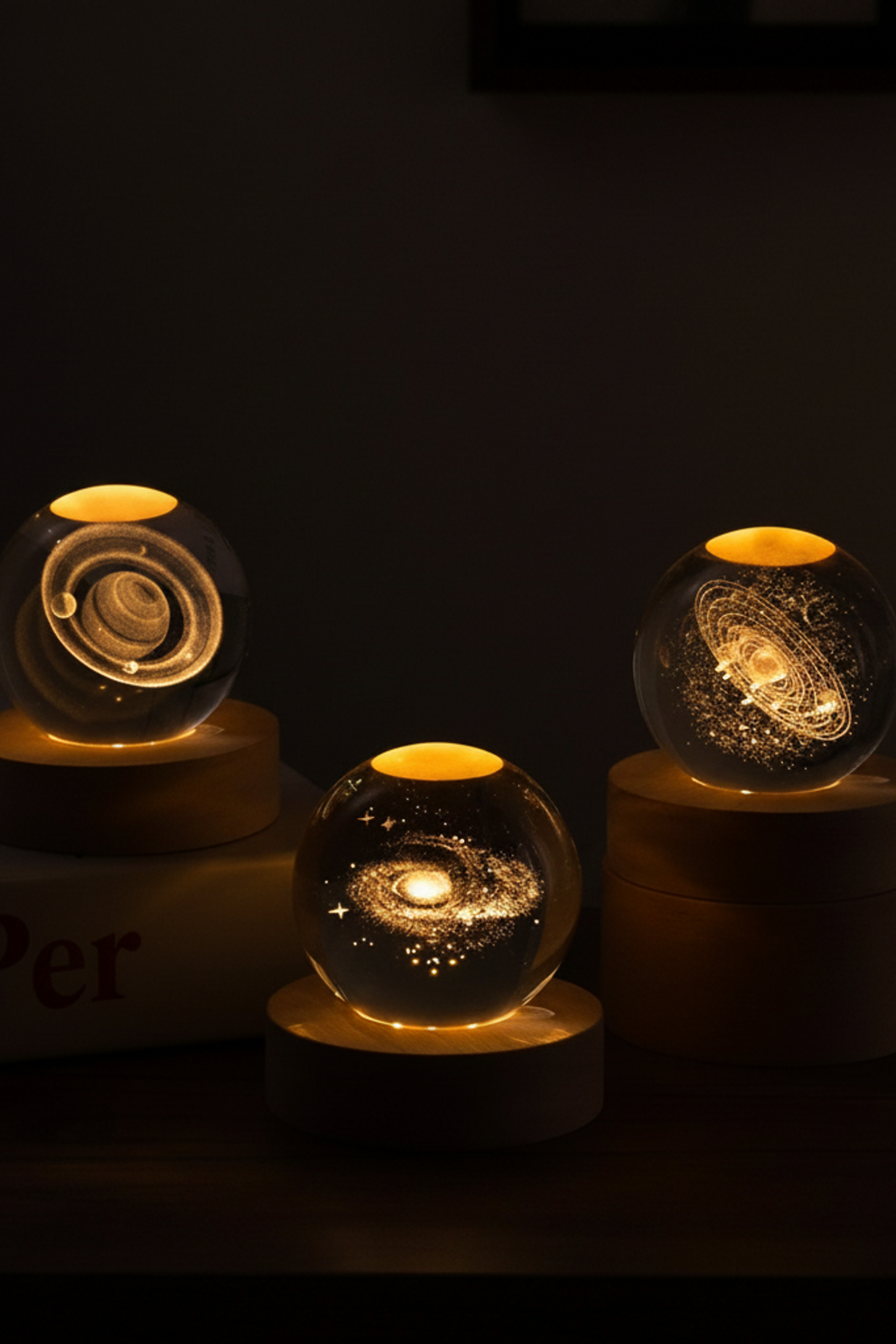 Crystal Ball LED Light for Bedroom