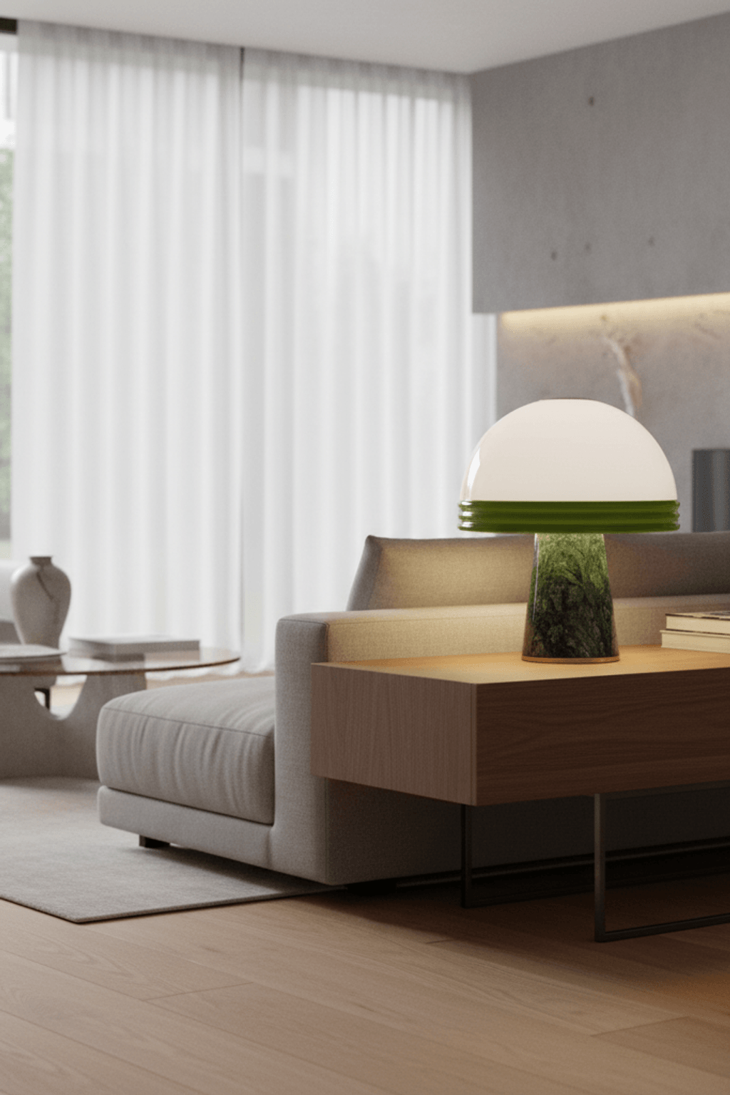 D30 Verde Marble Table Lamp for Living Room