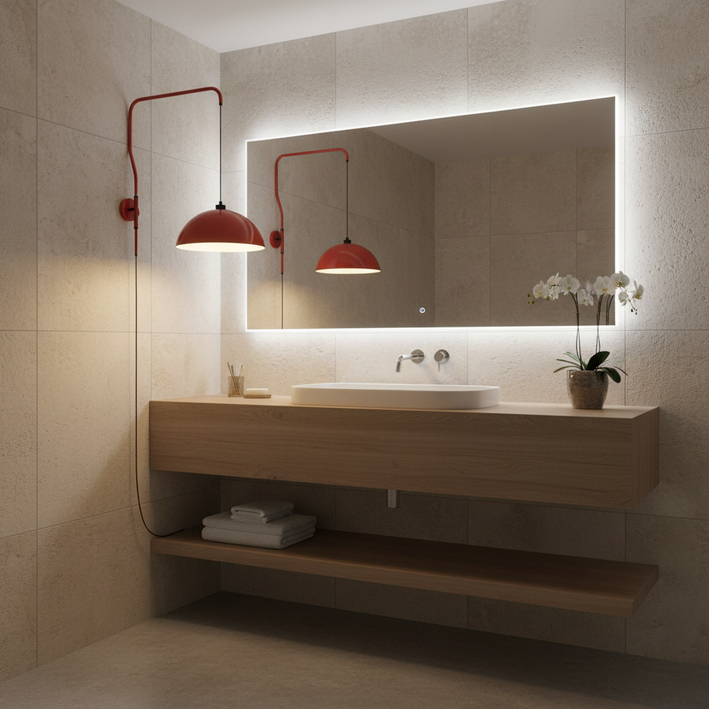 D40 Industrial Pivot Swing Arm Plug-In Wall Sconce