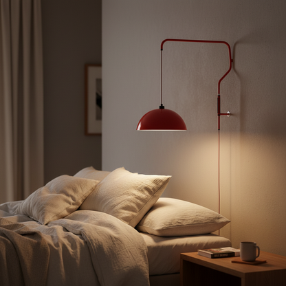 D40 Industrial Pivot Swing Arm Plug-In Wall Sconce