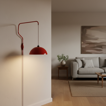 D40 Industrial Pivot Swing Arm Plug-In Wall Sconce