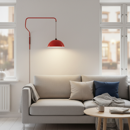 D40 Industrial Pivot Swing Arm Plug-In Wall Sconce