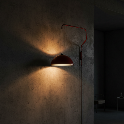 D40 Industrial Pivot Swing Arm Plug-In Wall Sconce