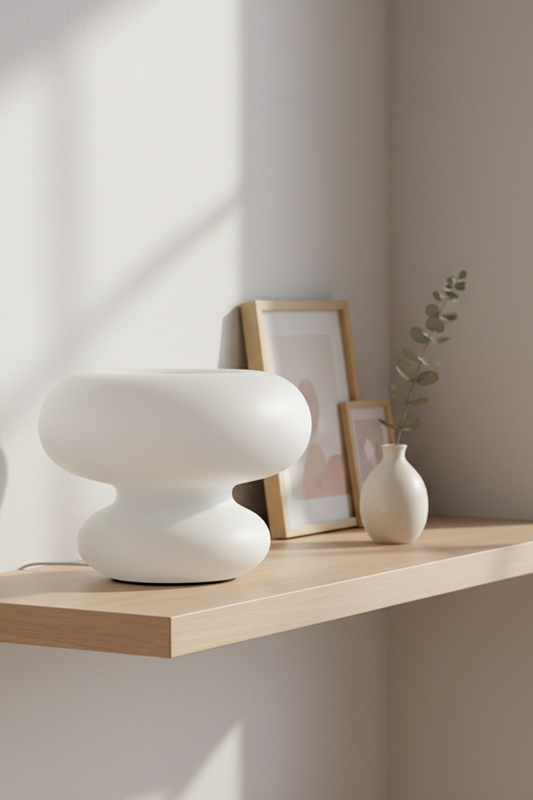 Donut Glass Mushroom Table Lamp - Plug in