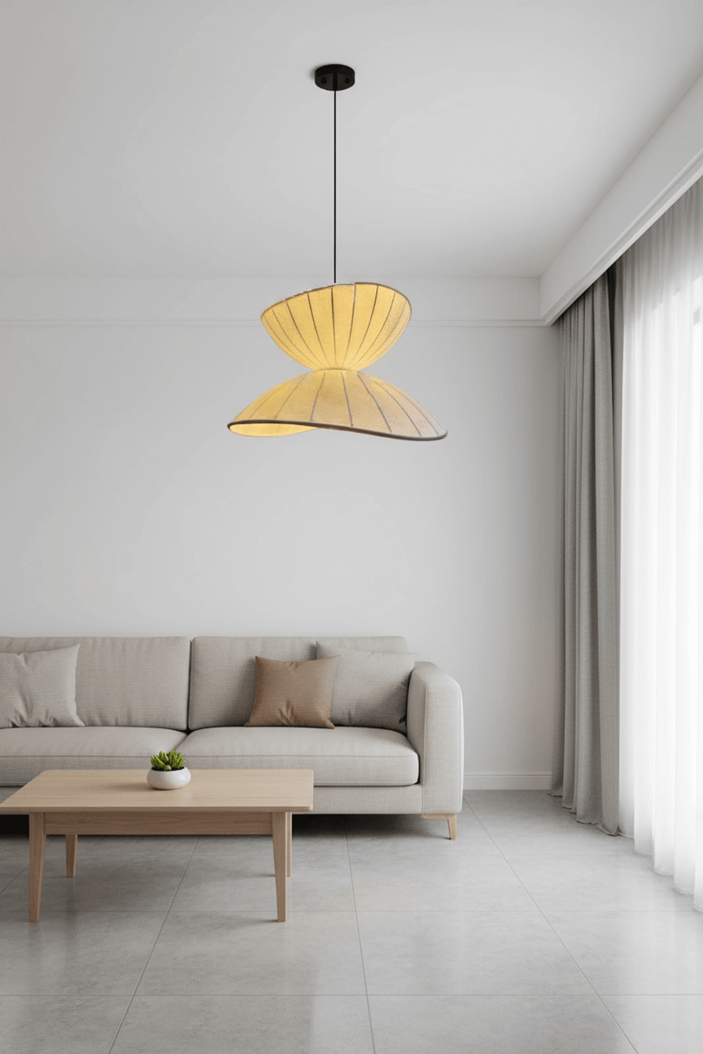 Ds45-Postmodern Dancing Skirt Silk Pendant Light