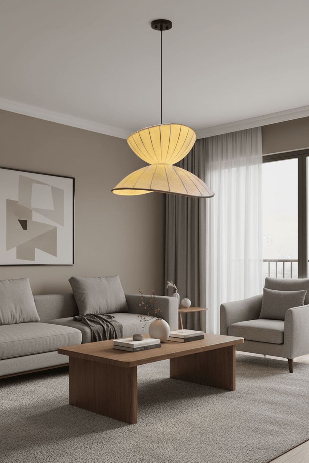 Ds45-Postmodern Dancing Skirt Silk Pendant Light