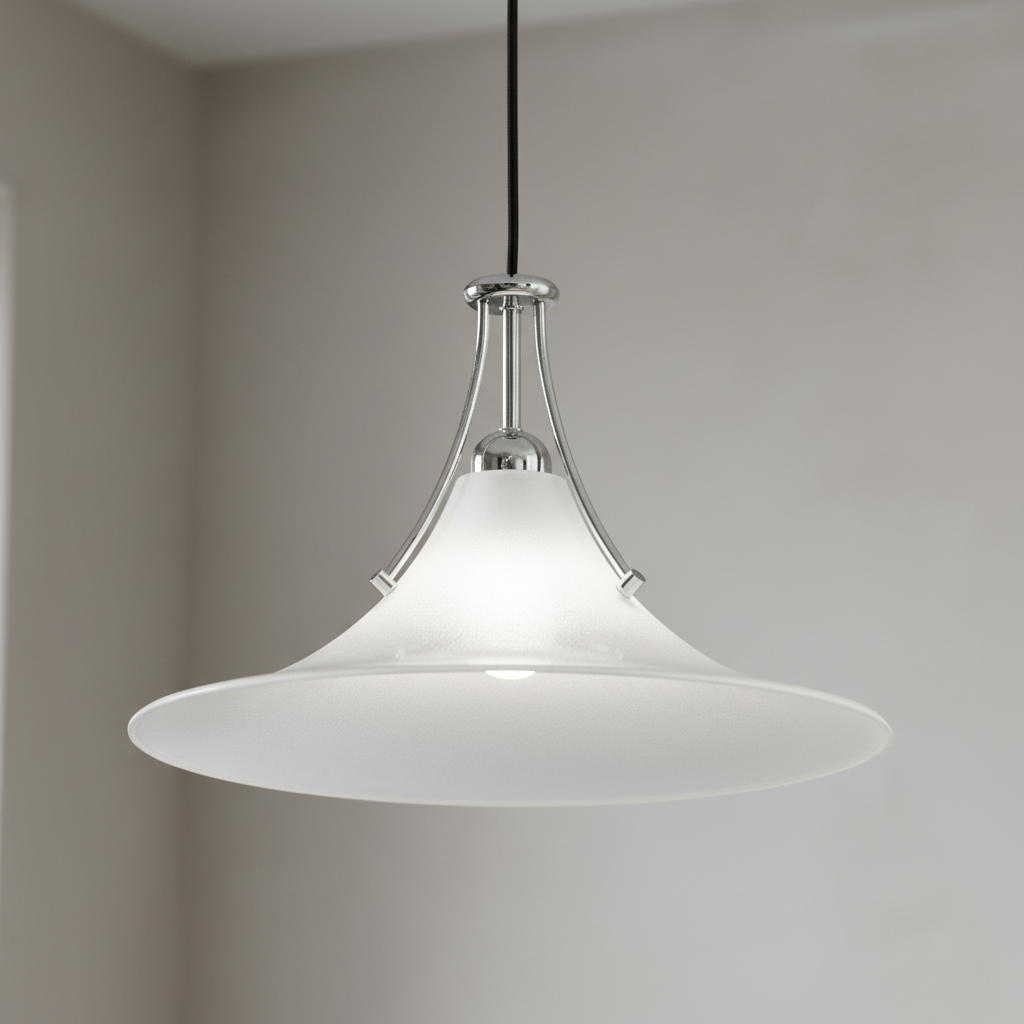 Foggy Glass Horn Pendant Light