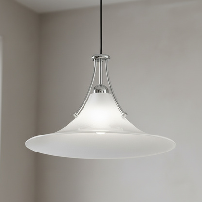 Foggy Glass Horn Pendant Light