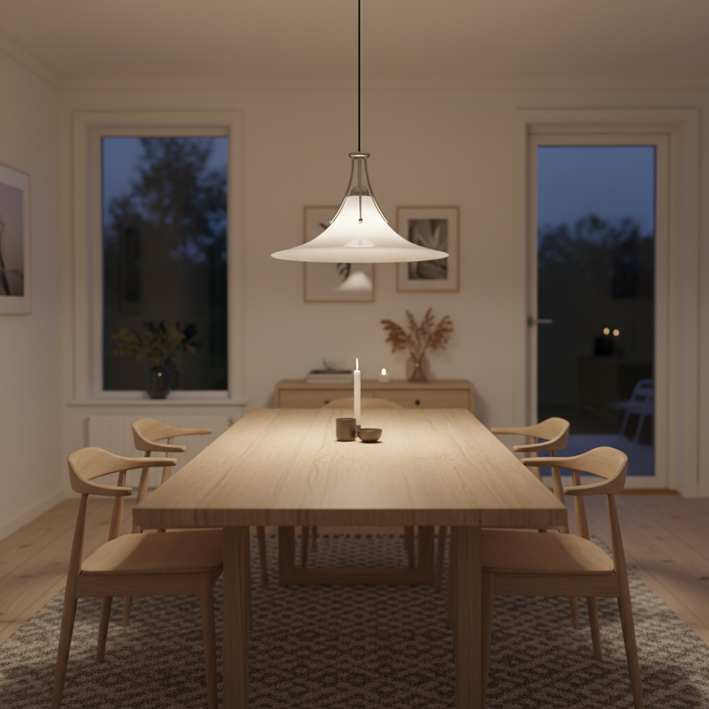 Foggy Glass Horn Pendant Light