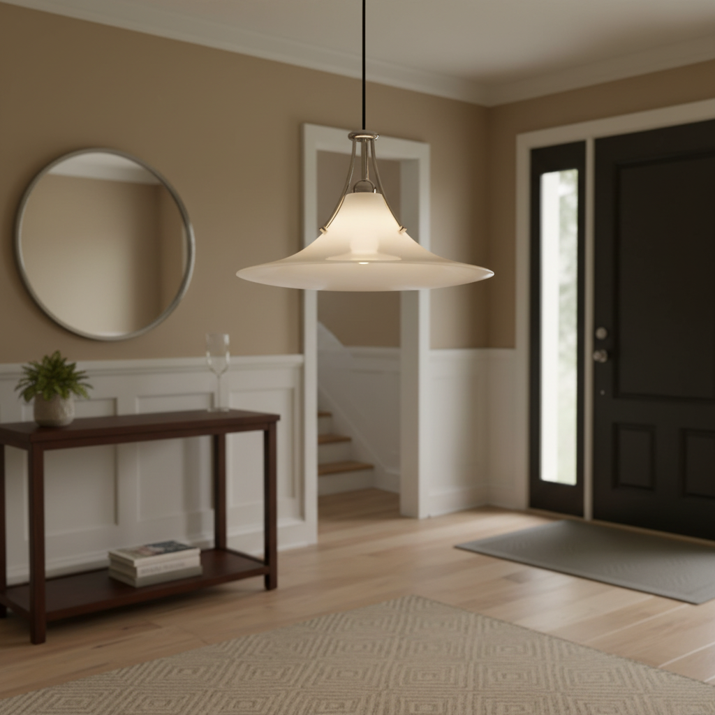 Foggy Glass Horn Pendant Light