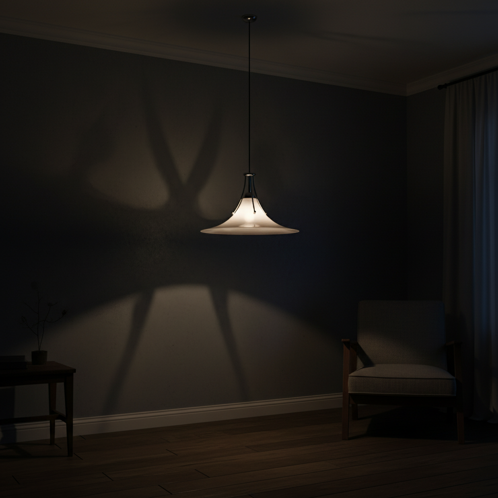 Foggy Glass Horn Pendant Light