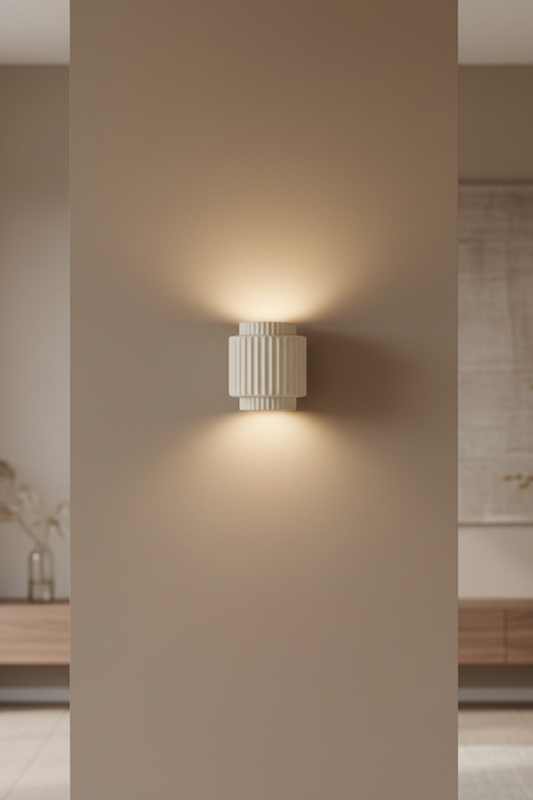 Genji Cream Cake Wabi-Sabi Style Resin Sconce for Kitchen