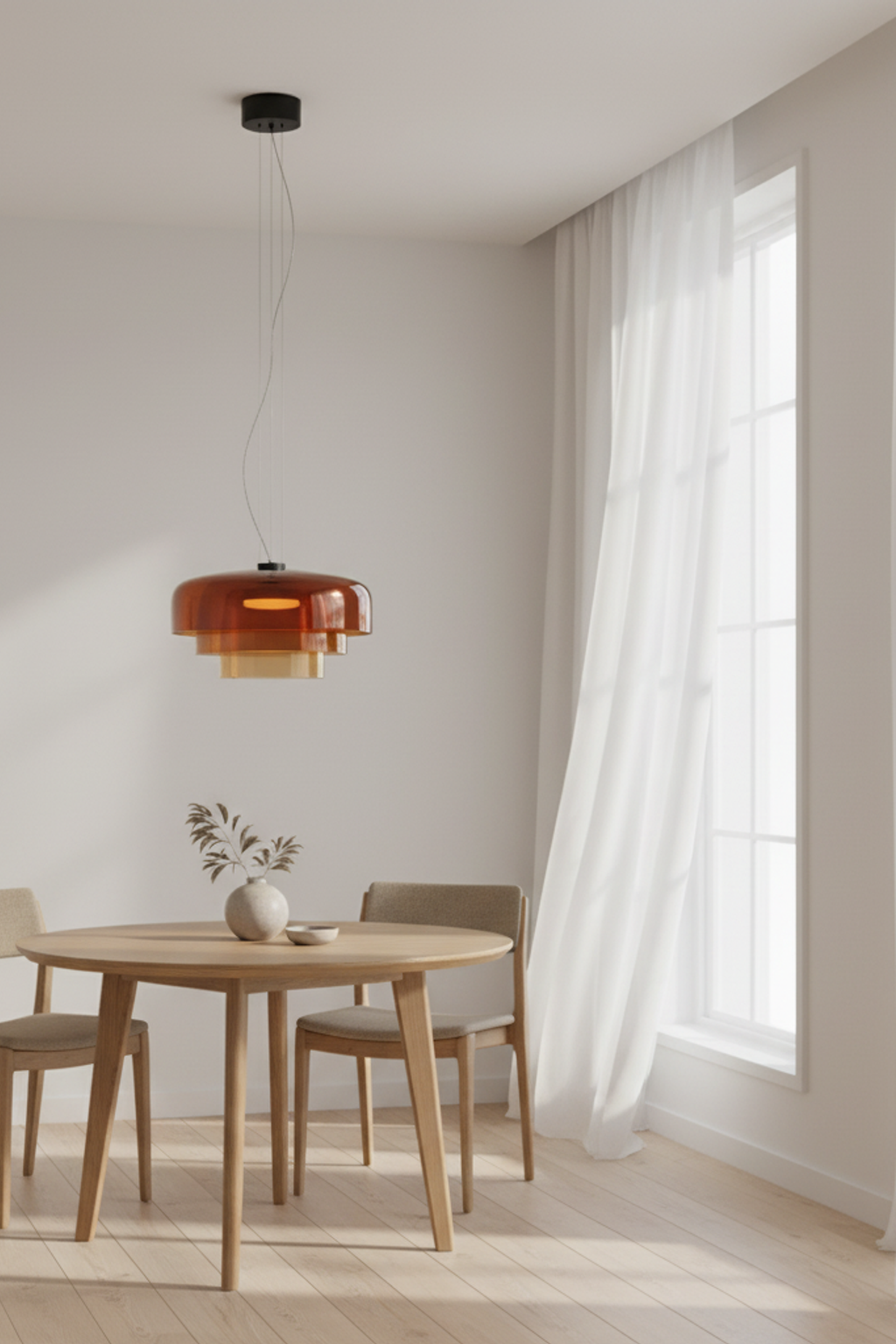 Glass Multi-Layer Cake Pendant Light