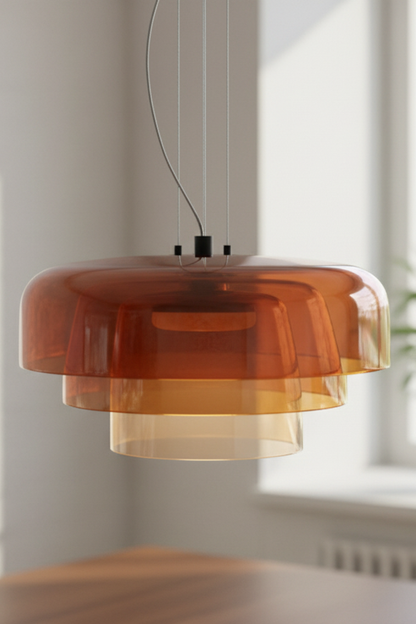 Glass Multi-Layer Cake Pendant Light