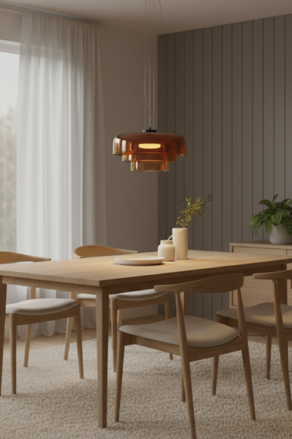 Glass Multi-Layer Cake Pendant Light
