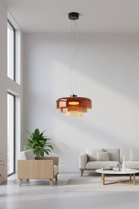 Glass Multi-Layer Cake Pendant Light