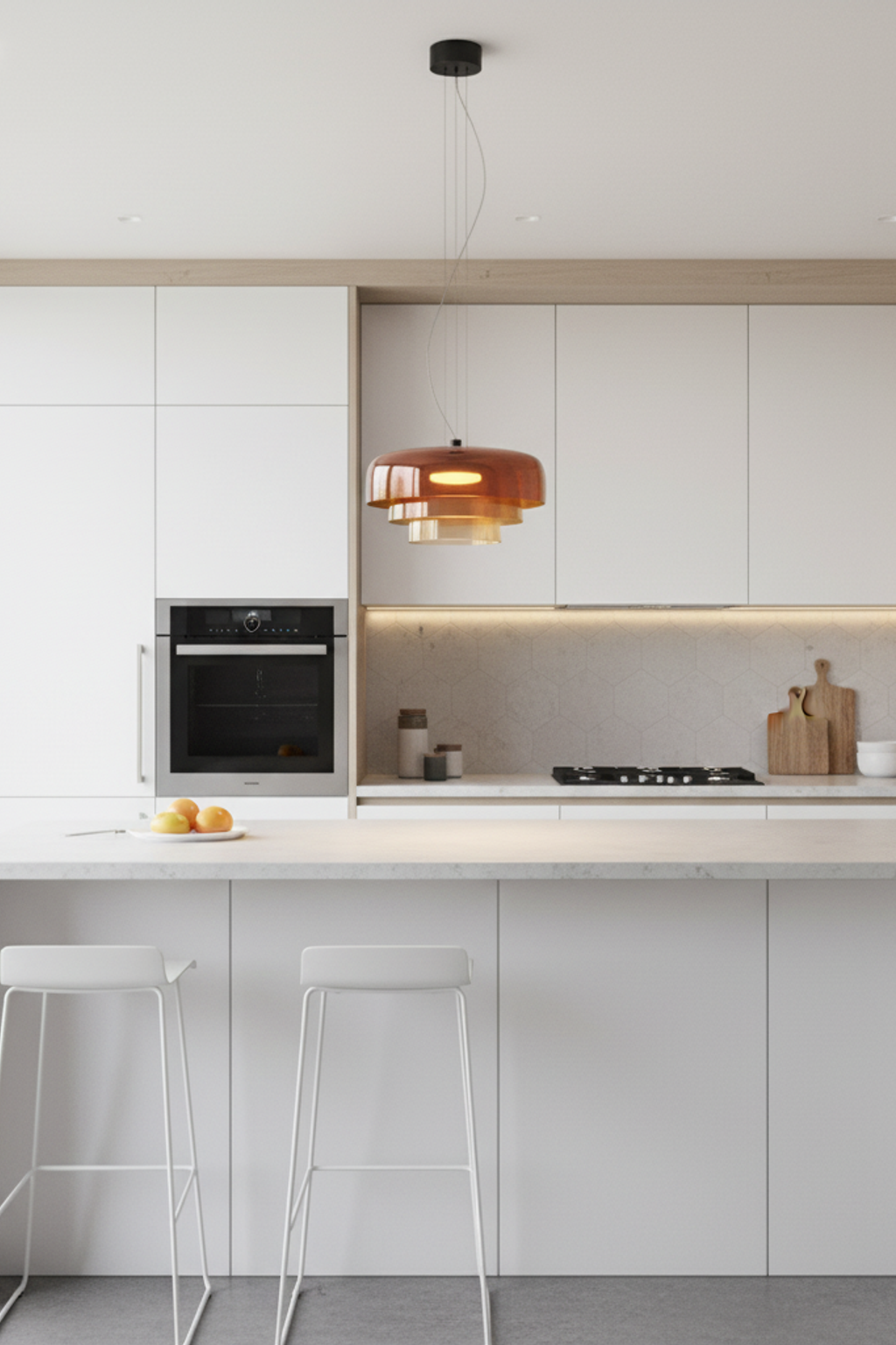 Glass Multi-Layer Cake Pendant Light