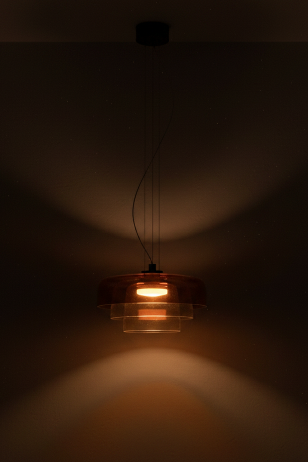 Glass Multi-Layer Cake Pendant Light