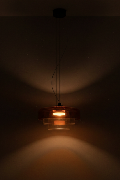 Glass Multi-Layer Cake Pendant Light