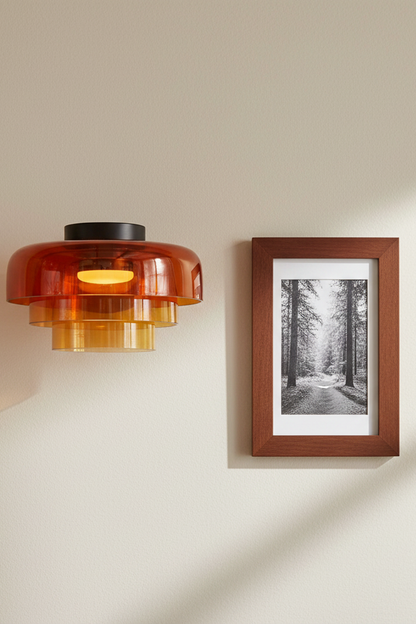 Glass Multi-Layer Cake Sconce Ceiling Light