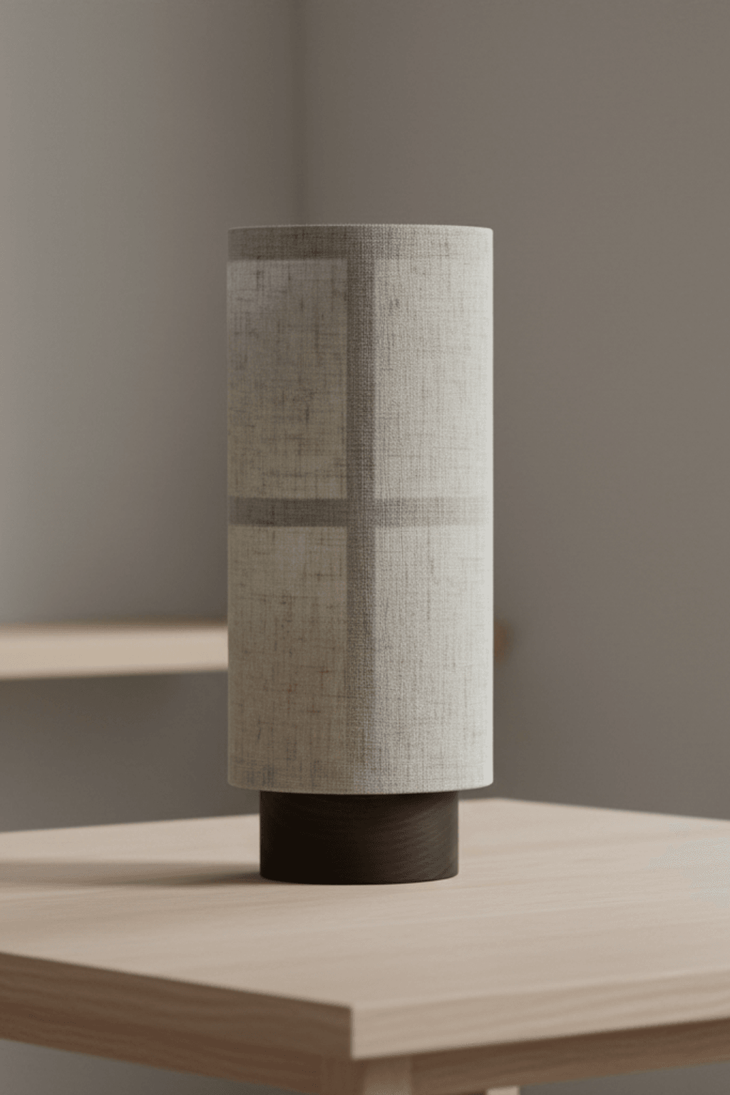 H23 F&w Wabi-Sabi Fabric & Wood Rechargeable Table Lamp